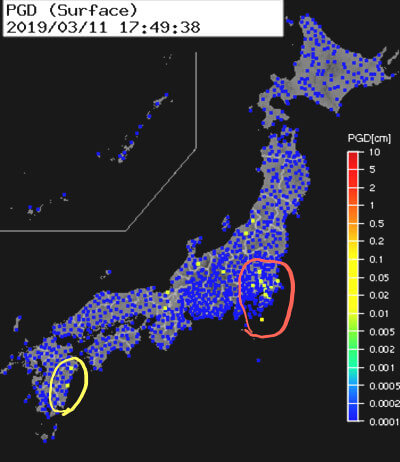 強震モニタの画像