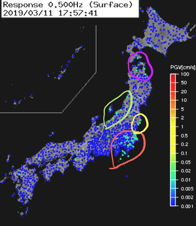 強震モニタの画像