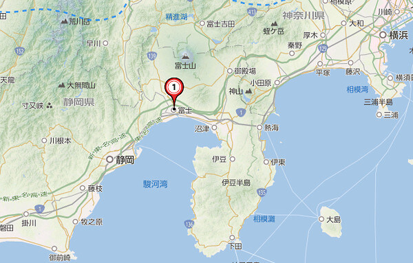 駿河湾エリアの地図