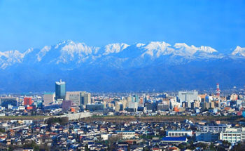 富山市と立山の写真