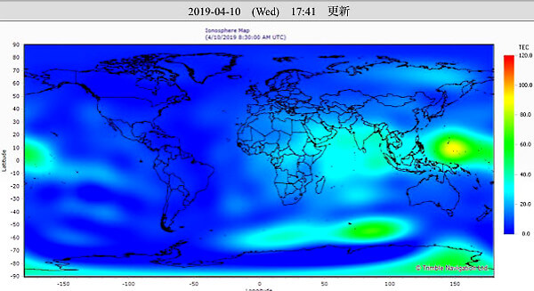 TEC値のグラフ(世界)