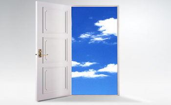 天国のドアのイラスト