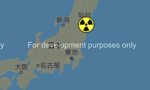 全国のモニタリングポストの空間線量データの画像