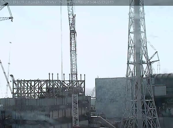 1号機側のカメラの映像