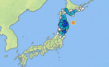 地震情報の画像