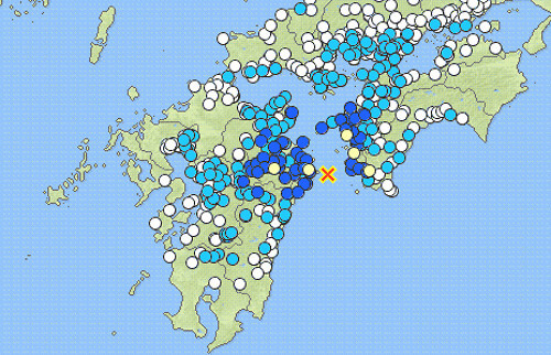 地震情報の画像