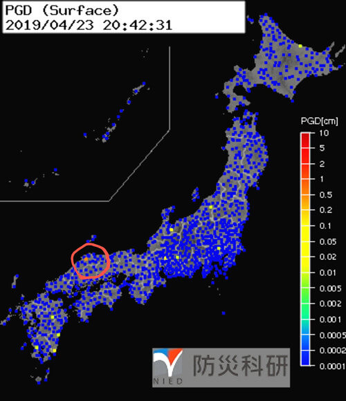 強震モニタの画像