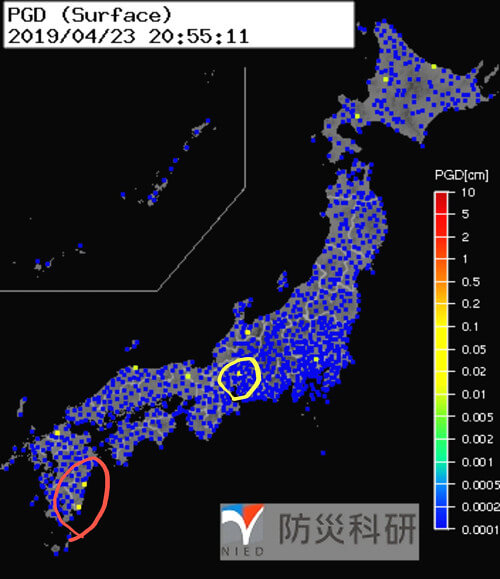 強震モニタの画像