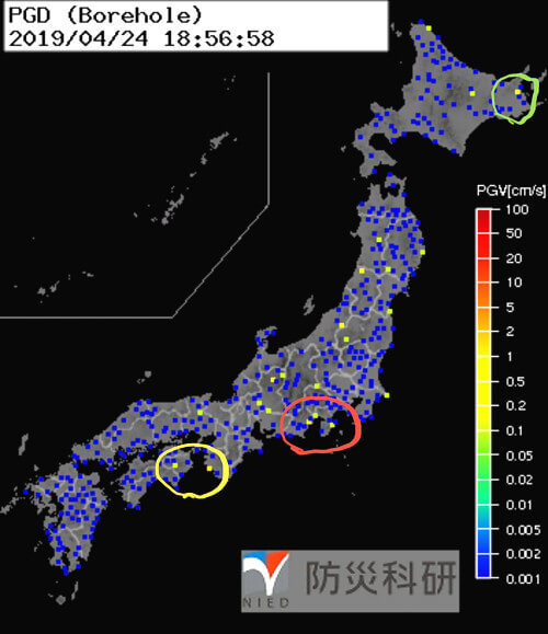 強震モニタの画像