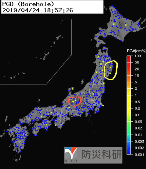 強震モニタの画像