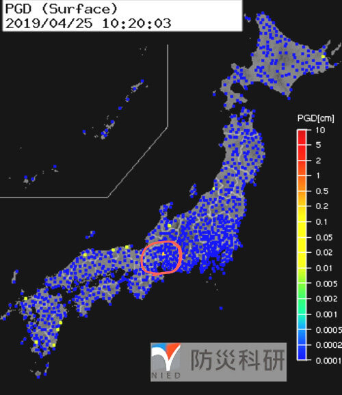 強震モニタの画像