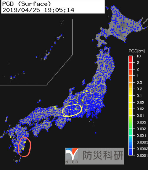 強震モニタの画像