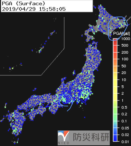 強震モニタの画像