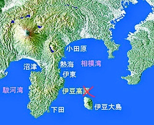 相模湾周辺の地図