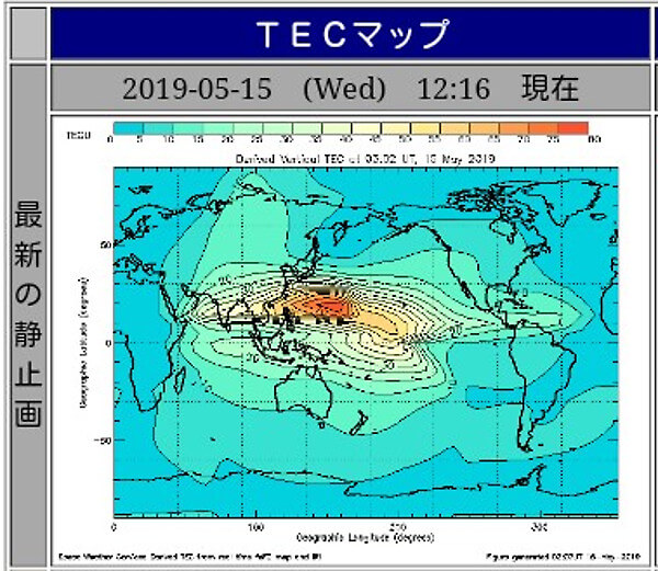 TEC値のグラフ(世界)