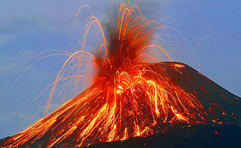 火山噴火の写真