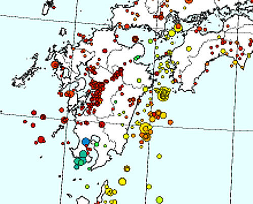 地震情報の画像