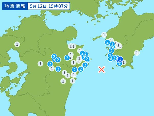 地震情報の画像