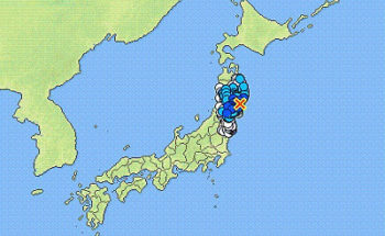 地震情報の画像