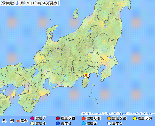 地震情報の画像