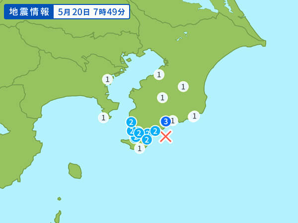 地震情報の画像