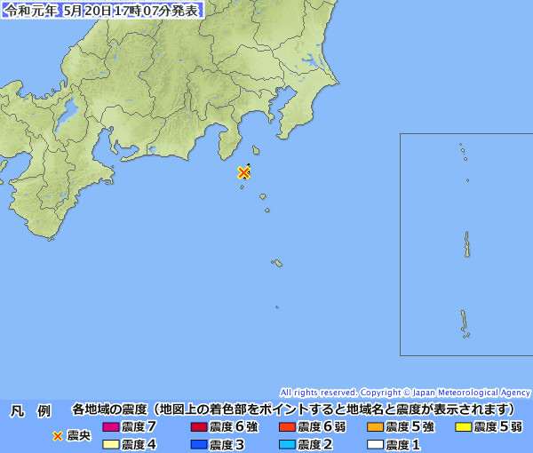 地震情報の画像
