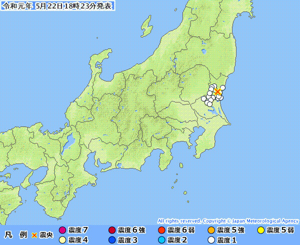 地震情報の画像