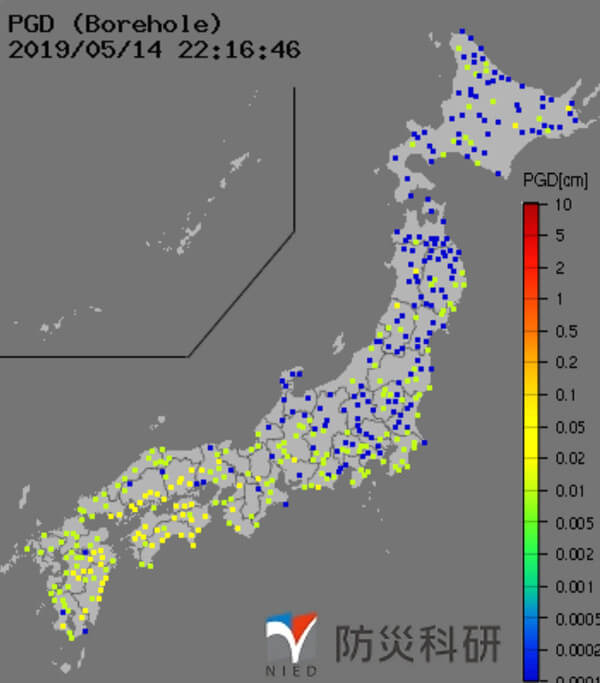 強震モニタの画像