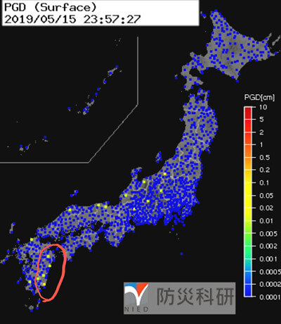 強震モニタの画像