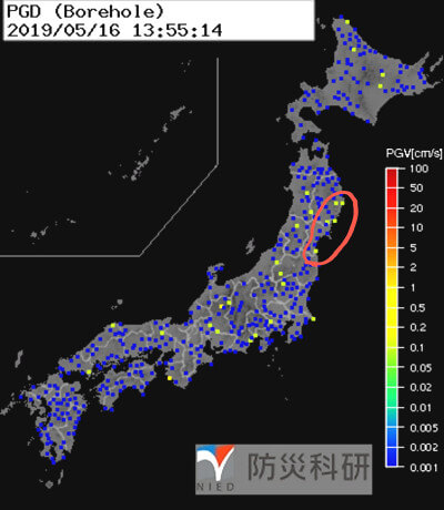 強震モニタの画像