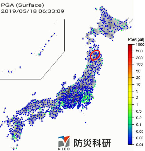 強震モニタの画像