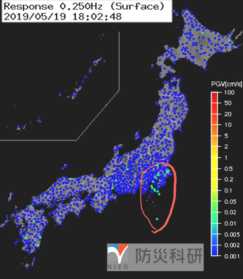 強震モニタの画像