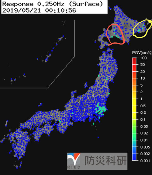 強震モニタの画像
