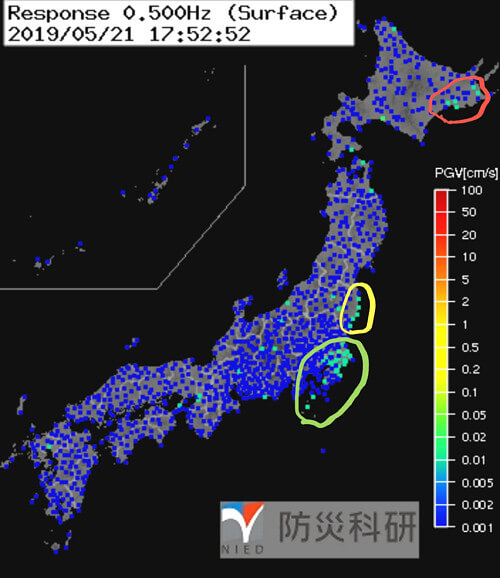 強震モニタの画像