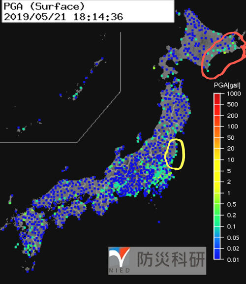 強震モニタの画像