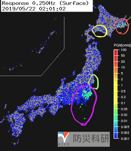 強震モニタの画像