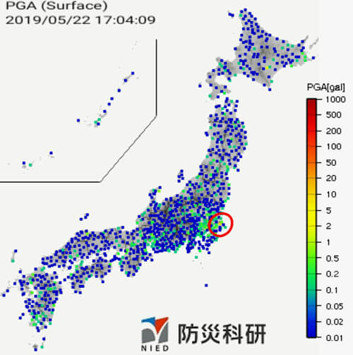 強震モニタの画像