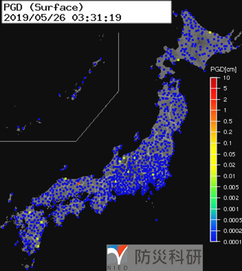 強震モニタの画像