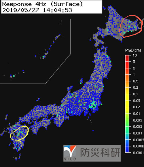 強震モニタの画像