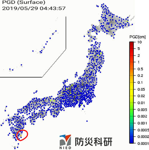 強震モニタの画像