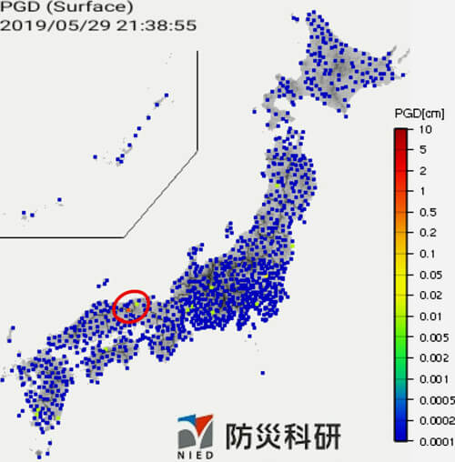 強震モニタの画像
