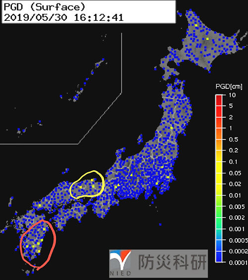 強震モニタの画像