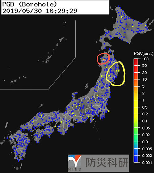 強震モニタの画像