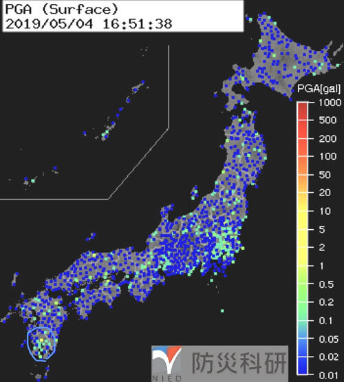 強震モニタの画像