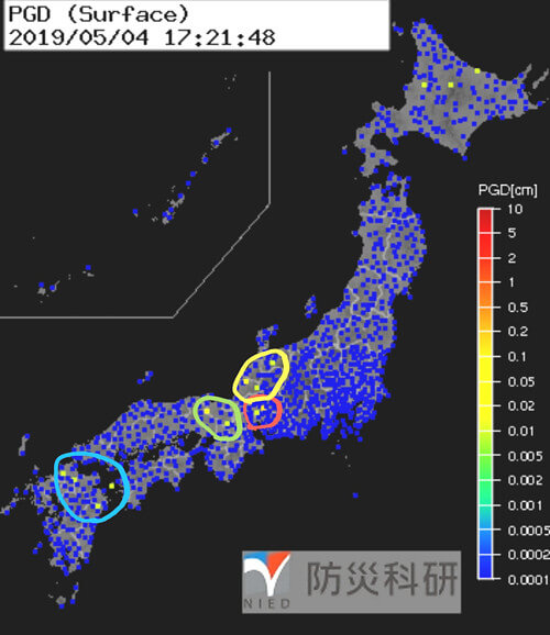 強震モニタの画像
