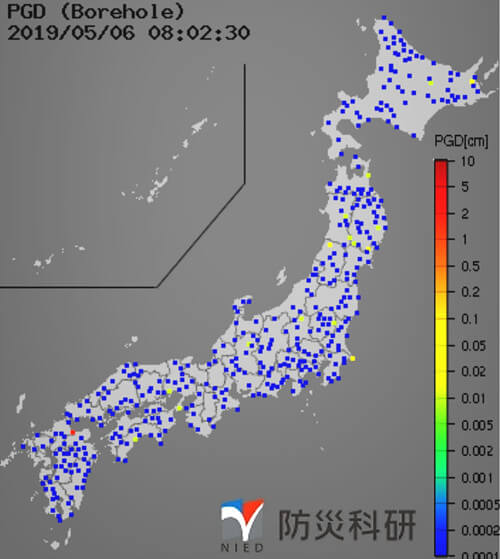 強震モニタの画像