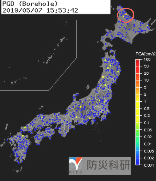強震モニタの画像