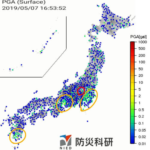 強震モニタの画像