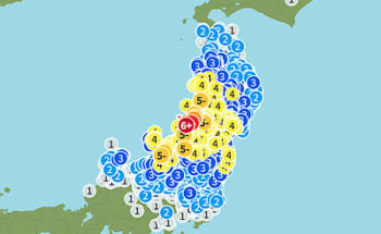 地震情報の画像