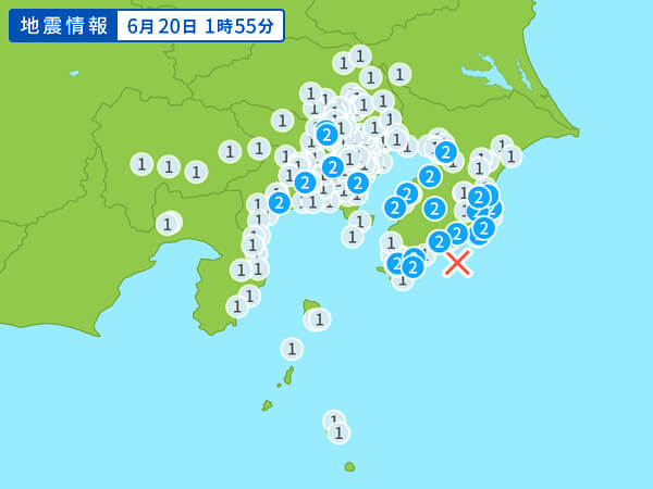 地震情報の画像